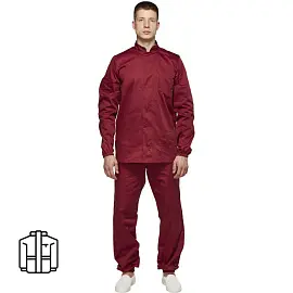 Куртка для пищевого производства у17-КУ мужская бордовая (размер 52-54, рост 182-188)