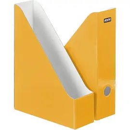 Лоток для бумаг вертикальный 75 мм Attache Selection Сrocus картонный желтый (2 штуки в упаковке)
