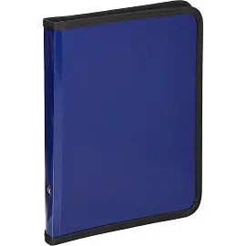Папка-конверт на молнии с 3-х сторон Attache A4 синяя 700 мкм