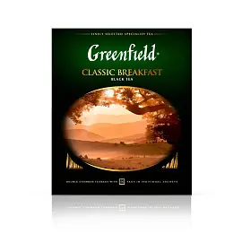 Чай GREENFIELD "Classic Breakfast" черный, 100 пакетиков в конвертах по 2 г, 0582