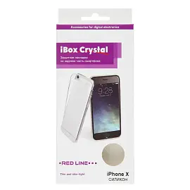 Чехол-накладка Red Line iBox Crystal для Apple iPhone X/Apple iPhone XS прозрачный (УТ000012302)