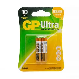 Батарейка ААА мизинчиковая GP Ultra (2 штуки в упаковке)