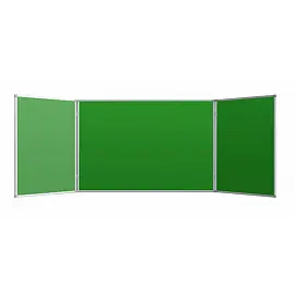 Доска магнитно-меловая/маркерная 100x300 см трехсекционная зеленая лаковое покрытие Attache