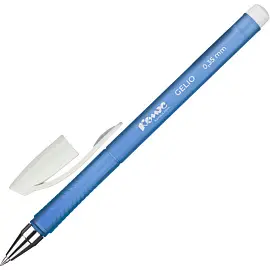 Ручка гелевая неавтоматическая Комус Gelio синяя корпус soft touch (синий корпус, толщина линии 0.35 мм)