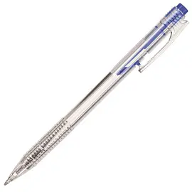 Ручка шариковая автоматическая ВР-1017 Attache Economy прозр.корп,0,7мм син