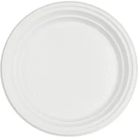 Тарелка одноразовая пластиковая 165 мм белая 2400 штук в упаковке Стиролпласт