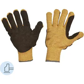 Перчатки рабочие защитные трикотажные Ампаро Рейнджер со спилковой накладкой (универсальный размер, арт. 497906)