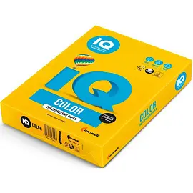Бумага цветная IQ color, А4, 160 г/м2, 250 л., интенсив, ярко-желтая, IG50
