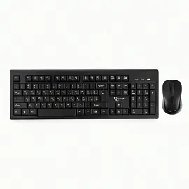 Набор беспроводной GEMBIRD KBS-8002, клавиатура, мышь 2 кнопки + 1 колесо-кнопка, черный
