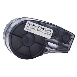 Картридж Vell M21-750-595-WT для принтера этикеток Brady (19.05 мм x 6.4 м, цвет ленты белый, шрифт черный)