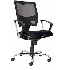 Кресло офисное Spring черное (сетка/ткань, металл)