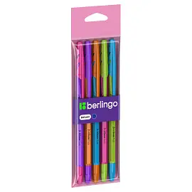 Ручка шариковая Berlingo "Tribase Fuze" синяя, 0,7мм, 5шт., пакет с европодвесом