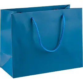 Пакет подарочный однотонный, синий, 18х23х10см, 210гр, PBZ015 blue