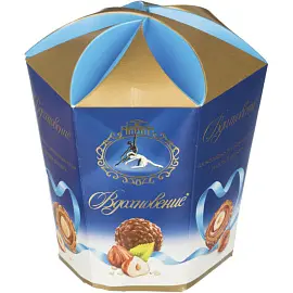 Шоколадные конфеты Вдохновение с шоколадно-ореховым кремом и фундуком 150 г