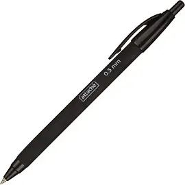 Ручка шариковая автоматическая Attache синяя корпус soft touch (толщина линии 0.3 мм)
