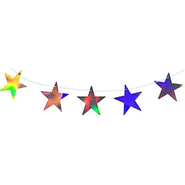 Гирлянда праздничная Пати Бум Звезды голография длина 200 см