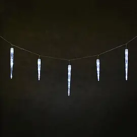 Гирлянда светодиодная светодиодная Vegas Сосульки холодный белый свет 32 светодиода (2.1 м)