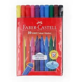 Фломастеры Faber-Castell Grip 10 цветов