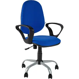 Кресло офисное Easy Chair 222 синее (ткань, металл)