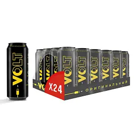 Напиток энергетический газированный Volt Energy Оригинальный 0,45 л (24 штуки в упаковке)