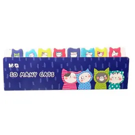 Клейкие закладки M&G So Many Cats бумажные 4 цвета по 20 листов 15x53 мм