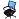 Кресло оператора Helmi HL-M95 (695) "Airy", спинка сетка синяя/сиденье ткань TW черная, механизм качания Фото 3