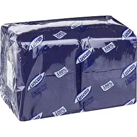 Салфетки бумажные Luscan Profi Pack 24х24 синие 1-слойные 400 штук в упаковке