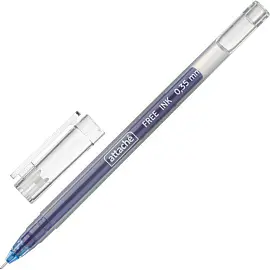 Ручка гелевая неавтоматическая Attache Free ink синяя (толщина линии 0.35 мм)