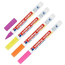 Набор маркеров меловых Edding 4085 Neon (толщина линии 2 мм, круглый наконечник, 4 цвета)