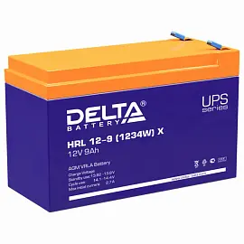 Аккумуляторная батарея для ИБП любых торговых марок, 12 В, 9 Ач, 151х65х94 мм, DELTA, HRL 12-9 (12-34W) X, HRL12-9(1234W)X
