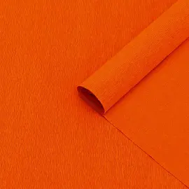 Бумага гофрированная оранжевая в рулоне 50x150 см
