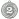 Медаль призовая 2 место железная серебристая (диаметр 7 см) Фото 1