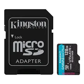 Карта памяти 128 Гб microSDXC Kingston Canvas Go! Plus UHS-I U3 A2 V30 (SDCG3/128Gb)