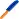 Ручка шариковая автоматическая Attache Economy синяя (оранжевый корпус, толщина линии 0.5 мм) Фото 3