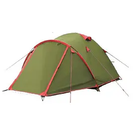 Палатка туристическая Tramp Lite Camp 3 TLT-007.06 (зеленая/розовая)