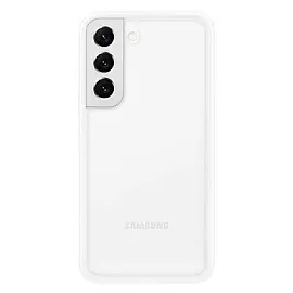 Чехол-накладка Samsung Frame Cover S22 для Samsung Galaxy S22 прозрачный/белый (SAM-EF-MS901CWEGRU)