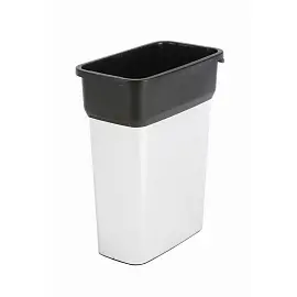 Урна для раздельного сбора мусора Vileda Professional Гео 55 л металлизированный пластик черная (29x49x61 см, арт. производителя 137728)