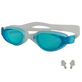 Очки для плавания Elous YG-2700 голубые/белые силикон