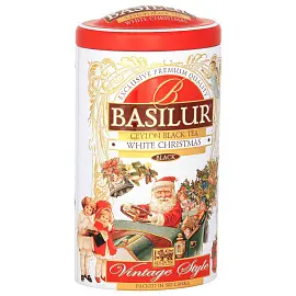 Чай подарочный Basilur Винтаж Снежное рождество листовой черный 100 г