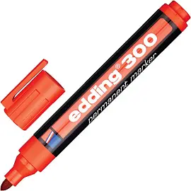 Маркер перманентный Edding красный E-300/2 (толщина линии 1,5-3 мм) круглый наконечник