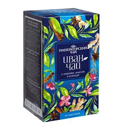 Чай пакетированный Imperial Tea Collection Иван-чай травяной с имбирем, анисом и корицей 20 пакетиков