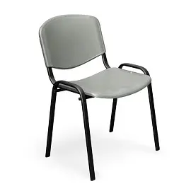 Стул офисный Easy Chair Изо серый (пластик, металл черный)