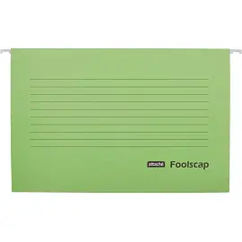 Подвесная папка Attache Foolscap до 200 листов зеленая (5 штук в упаковке)