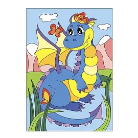 Картина по номерам Озорной дракончик для малышей