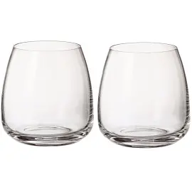Набор стаканов для виски Crystal Bohemia Anser стеклянный низкий 400 мл (2 штуки в упаковке)