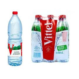 Вода минеральная Vittel негазированная 1.5 л (6 штук в упаковке)