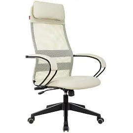 Кресло офисное Easy Chair 655 бежевое (сетка/экокожа, пластик)