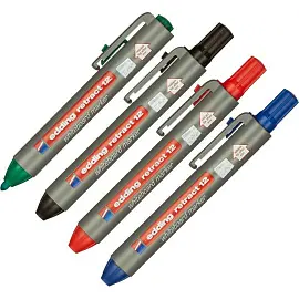 Набор маркеров для белых досок Edding Retract толщина линии 1.5-3 мм круглый наконечник (упаковка 4 цвета)