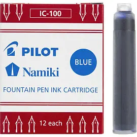 Картриджи чернильные для перьевой ручки сменный Pilot синий (12 штук в упаковке)