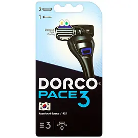 Бритва Dorco Pace3 с 2 сменными кассетами